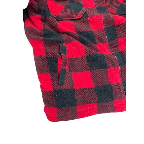 Maxxsell Mens Sherpa Lined Buffalo Plaid Red Black Winter Jacket Size XXL SKU 93 - Picture 5 of 15
